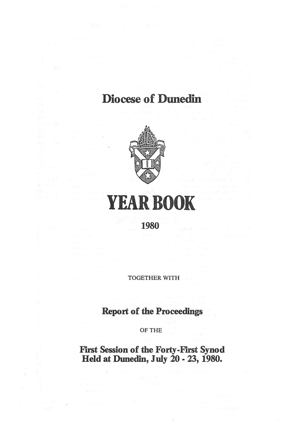 Diocese of Dunedin Yearbook 1980