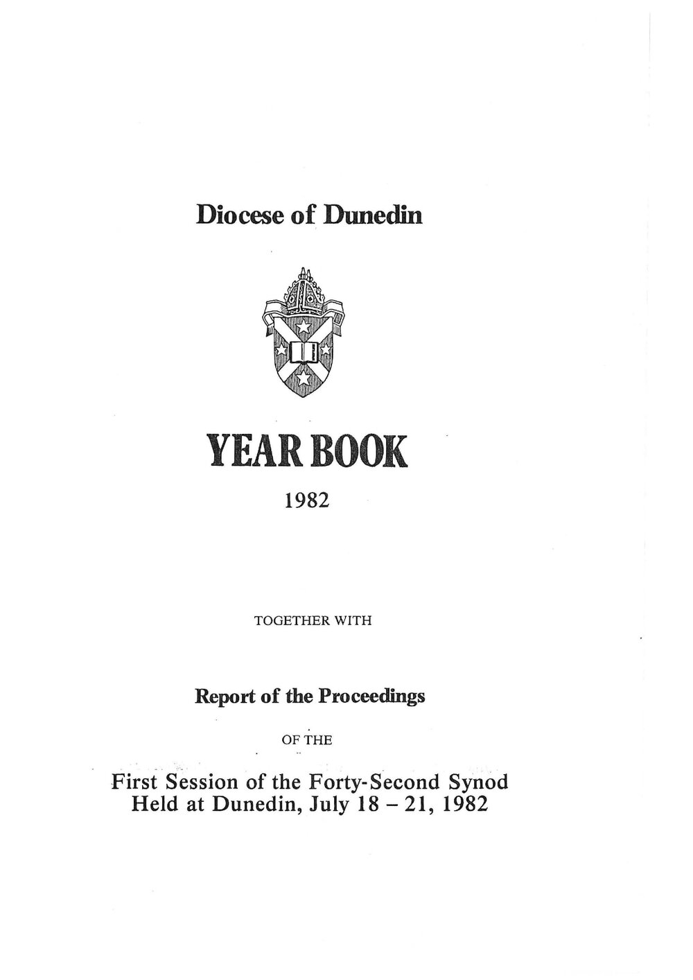 Diocese of Dunedin Yearbook 1982