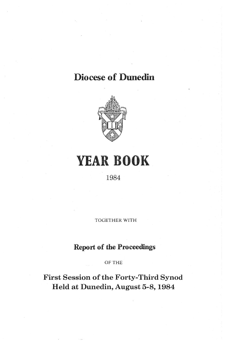 Diocese of Dunedin Yearbook 1984