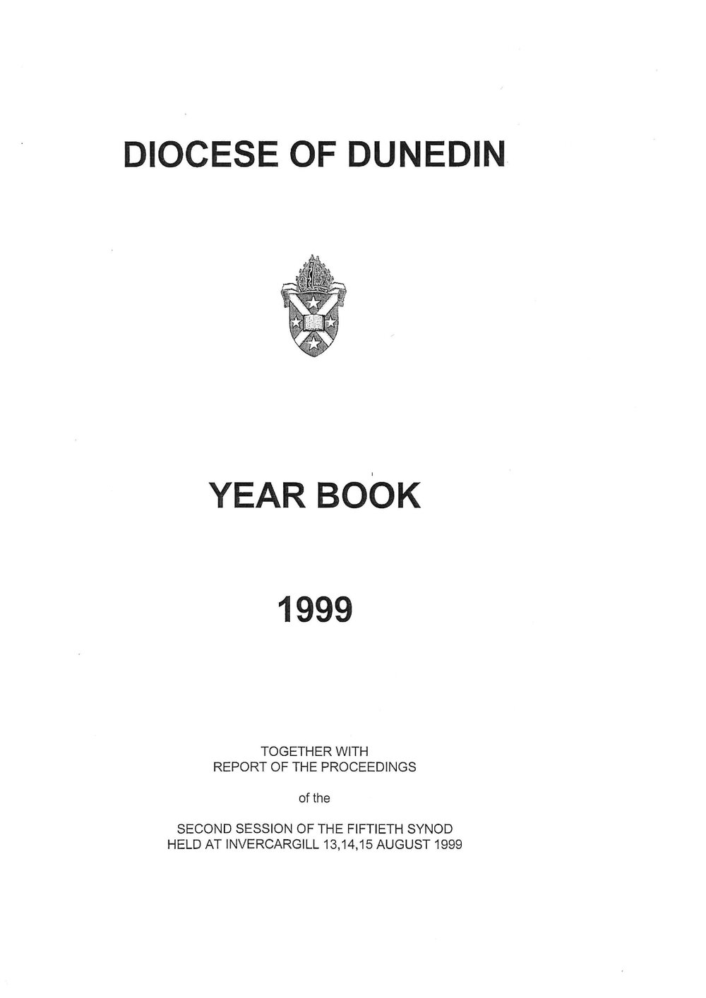 Diocese of Dunedin Yearbook 1999