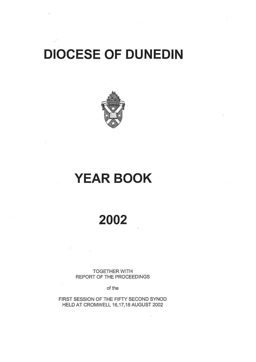 Diocese of Dunedin Yearbook 2002