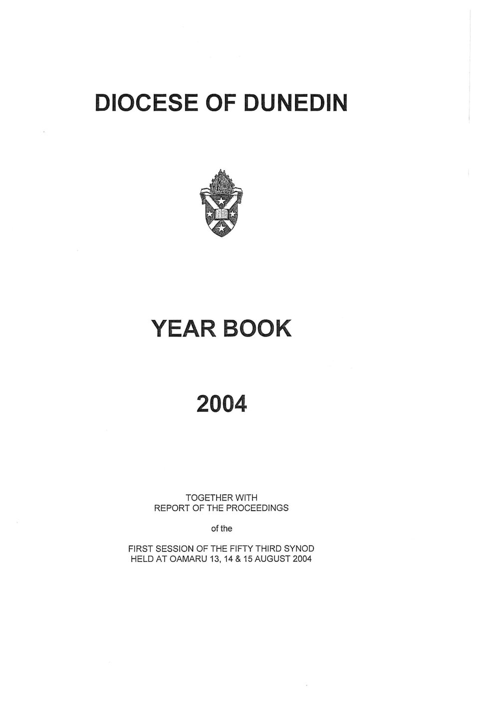 Diocese of Dunedin Yearbook 2004