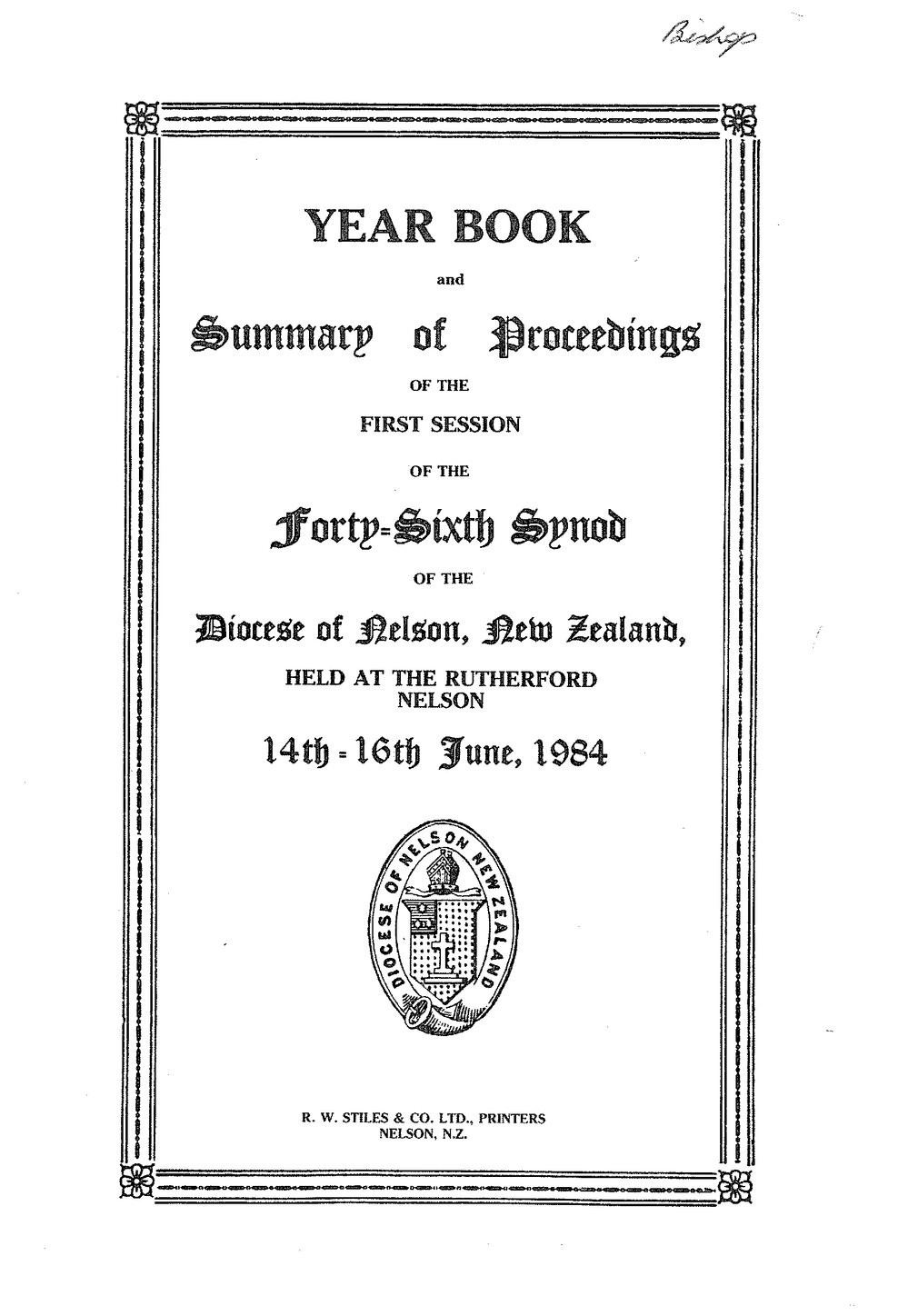 Diocese_Nelson_Synod_1984