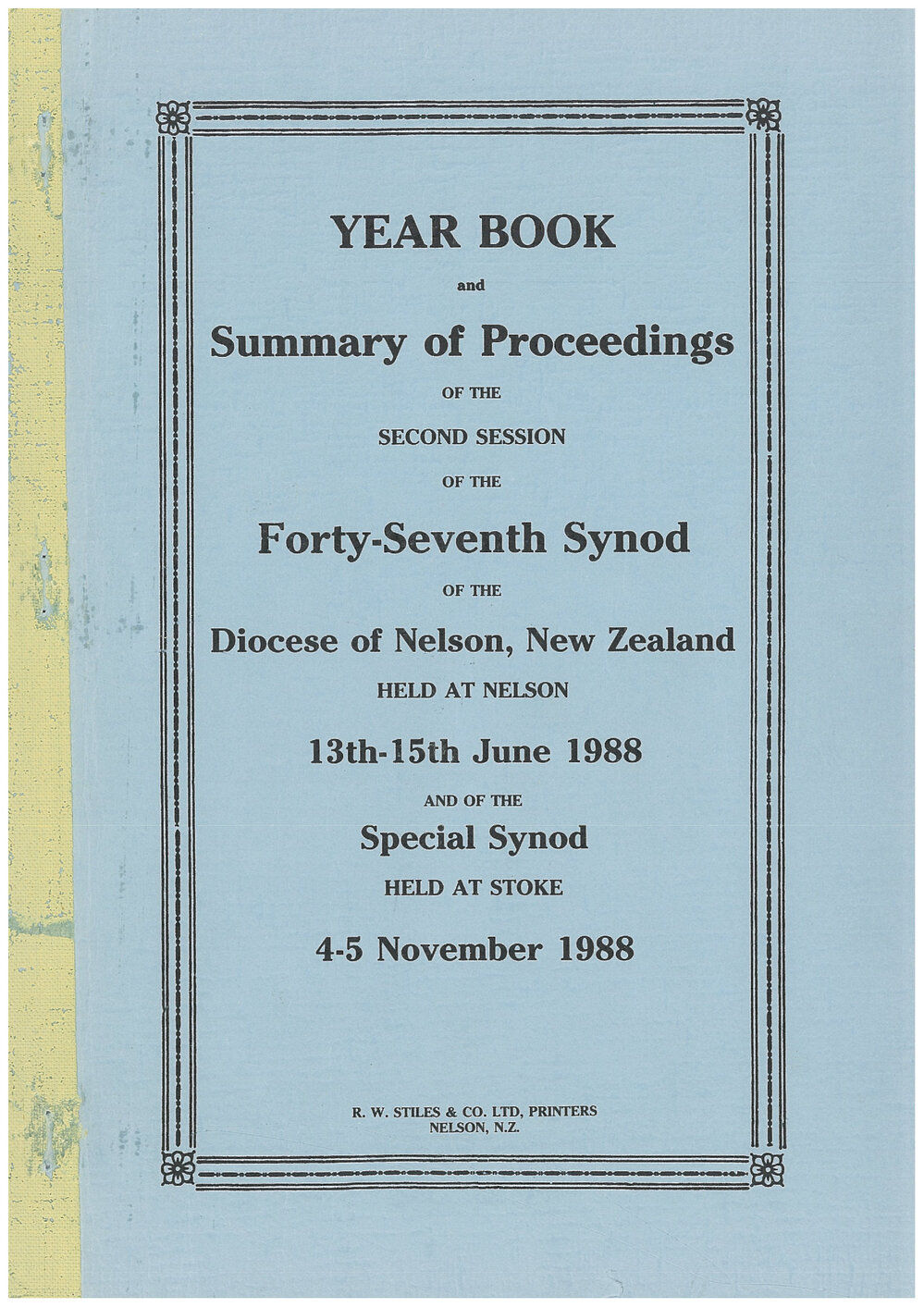 Diocese_Nelson_Synod_1988