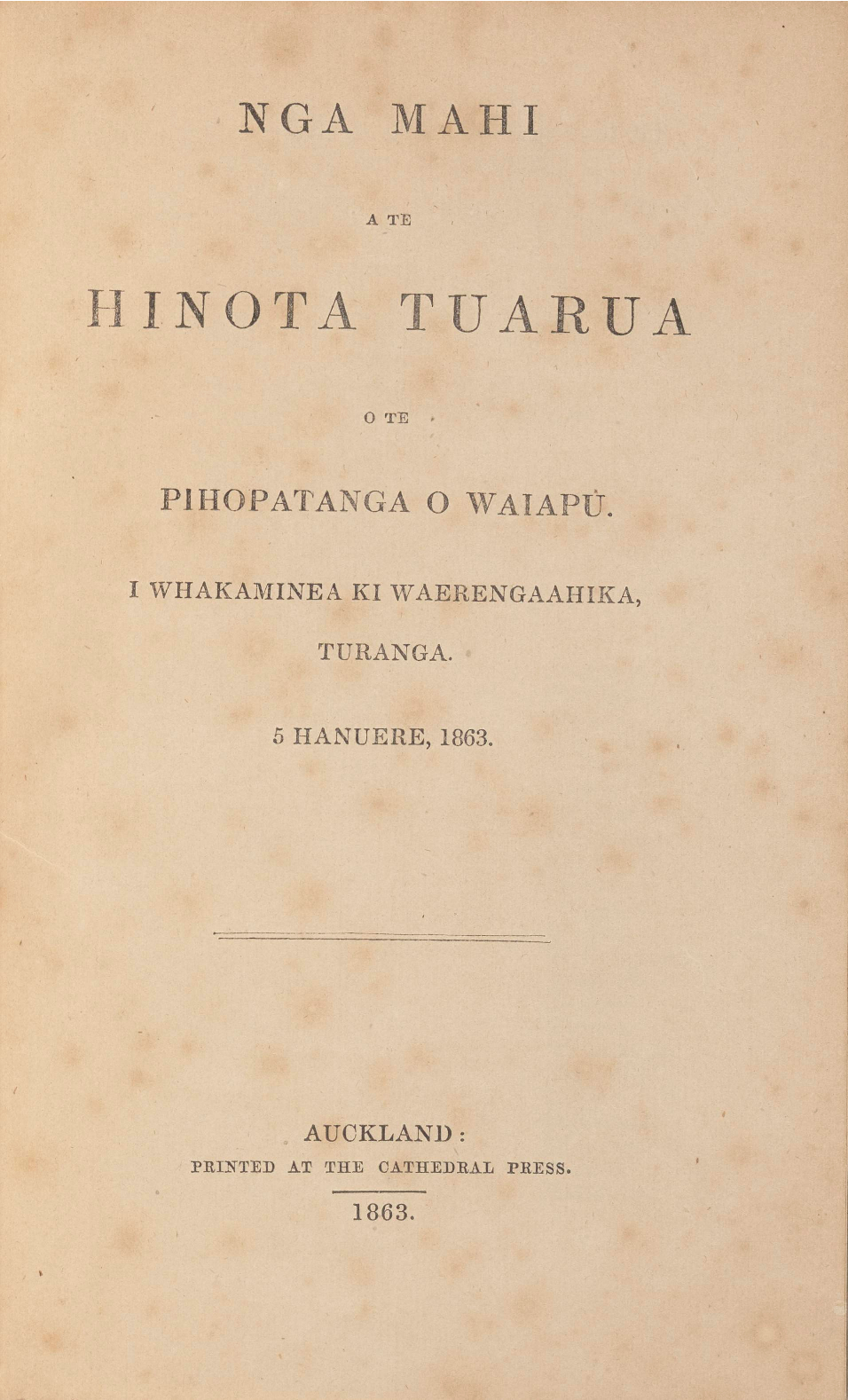 Diocese of Waiapu Synod Proceedings 1863