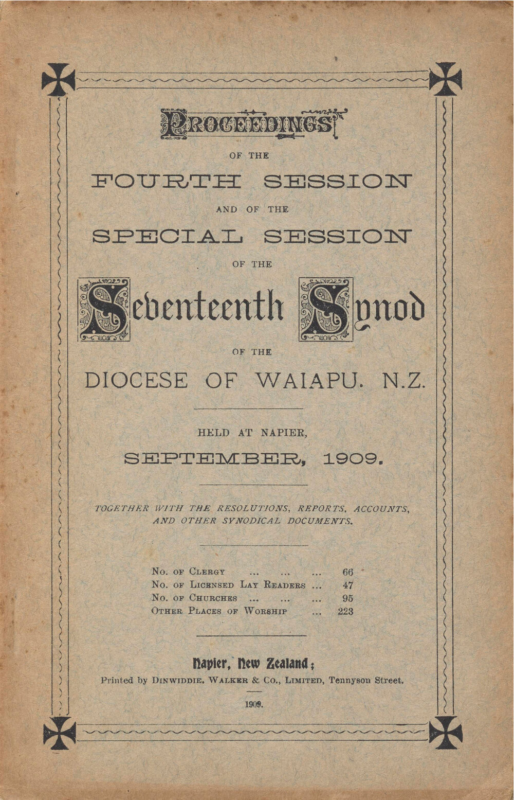 Diocese of Waiapu Synod Proceedings 1909