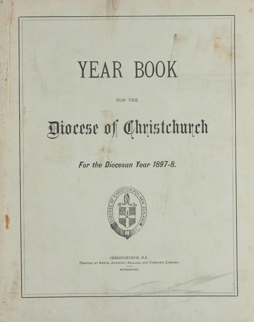 Diocese of Christchurch Year Book 1897-1898
