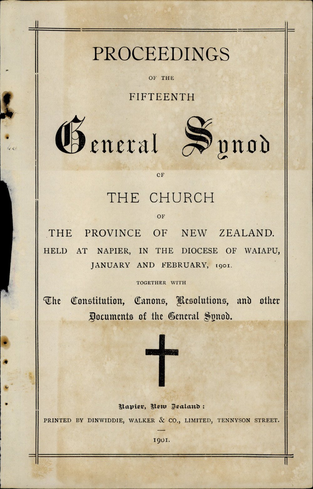 Proceedings of the General Synod: 15th General Synod, 1901