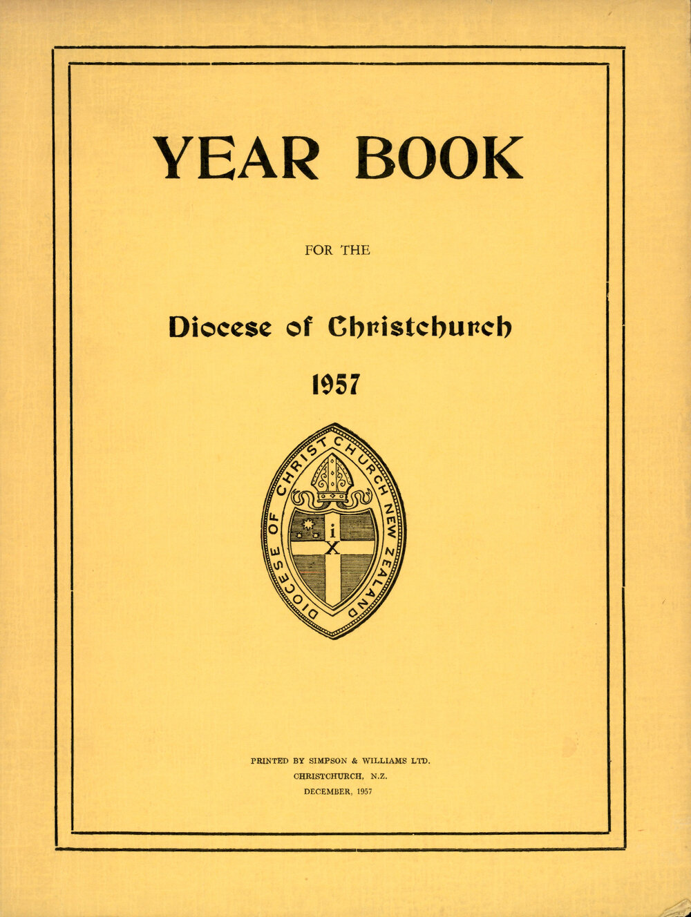Diocese of Christchurch Year Book 1957-1957