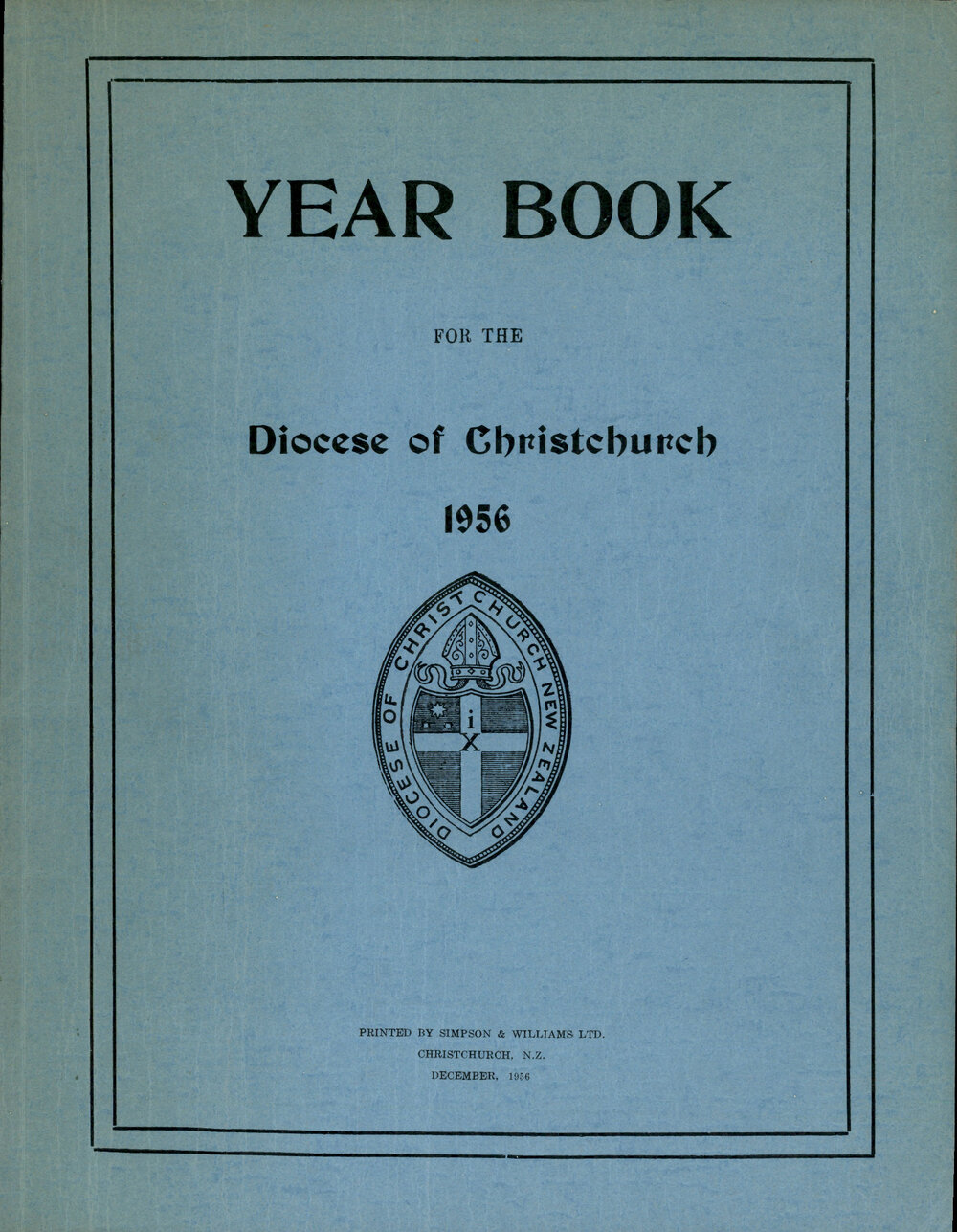 Diocese of Christchurch Year Book 1956-1956