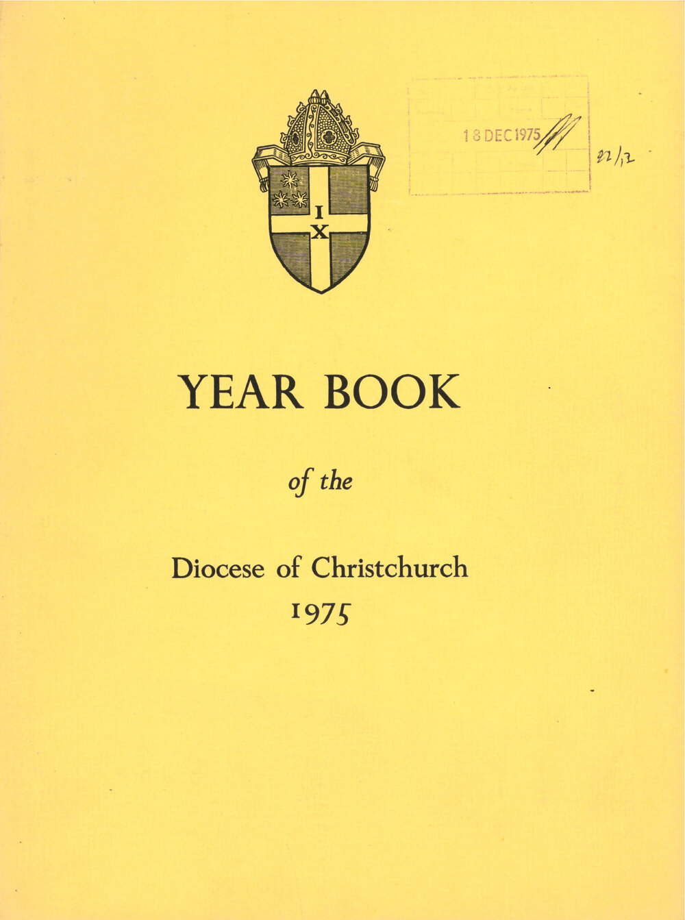 Diocese of Christchurch Year Book 1975-1975
