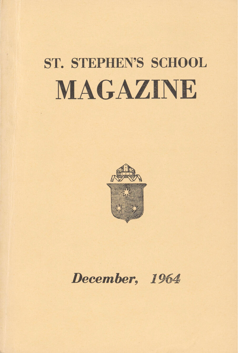 St Stephen's School Magazine 1964
