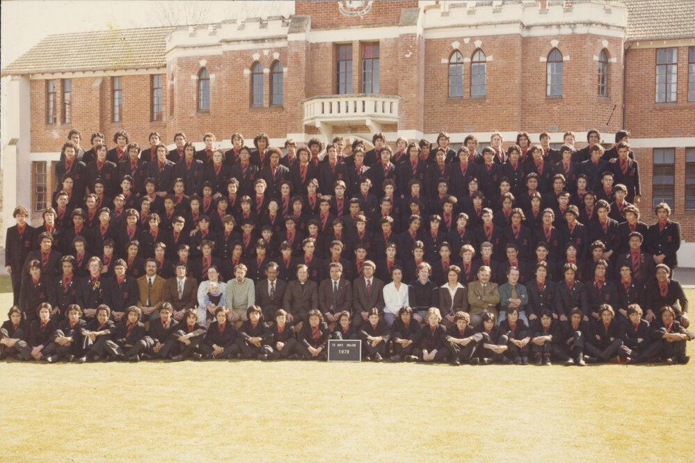Te Aute College school and staff 1979 