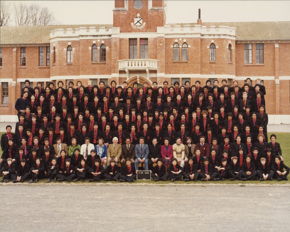 Te Aute College school and staff 1980 
