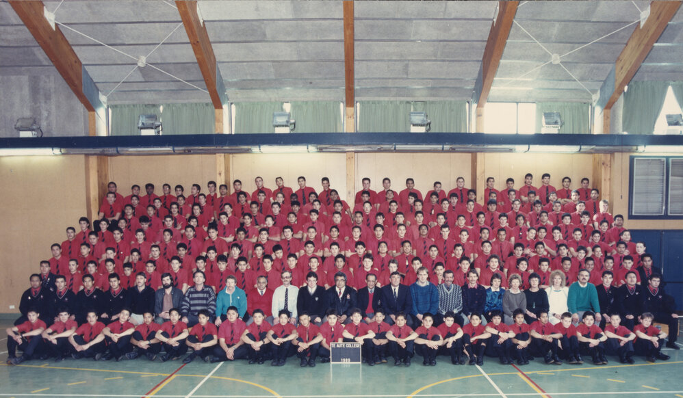 Te Aute College school and staff 1989 