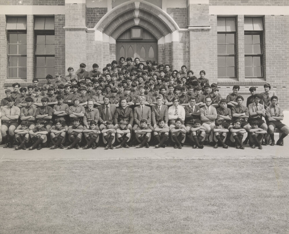 Te Aute College school and staff circa 1970