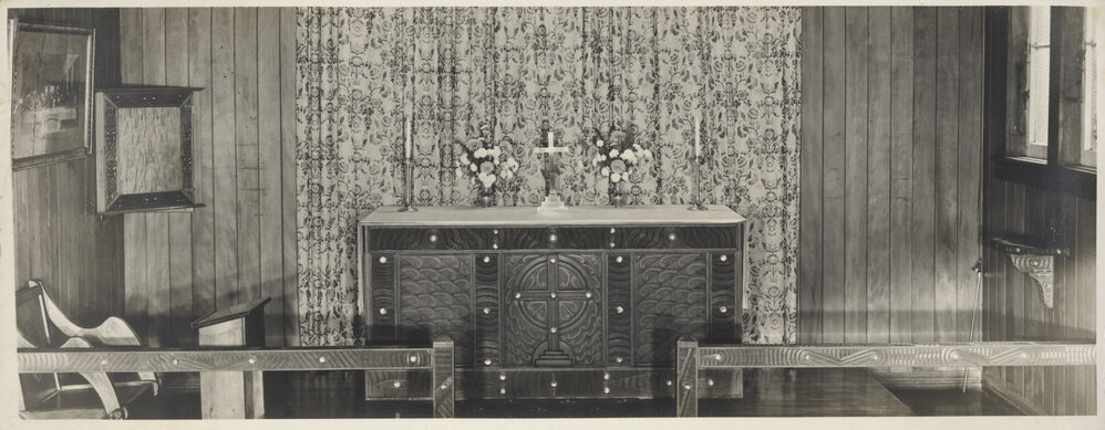 Carved Altar and Letter