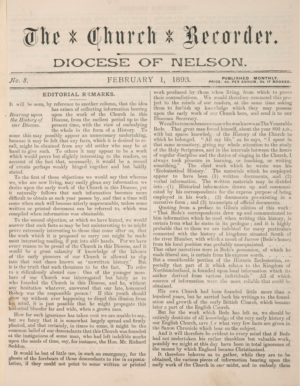 The Church Recorder 1893 02 No 08