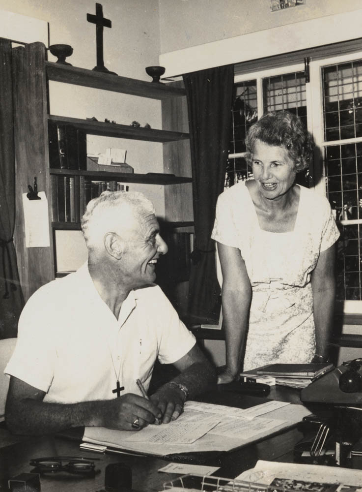 Bishop John Holland at his desk