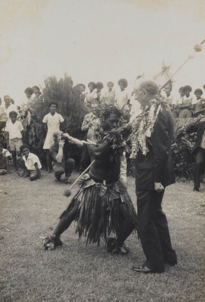 Archbishop of Canterbury, Donald Coggan, visit to the Diocese of Polynesia 1977 to celebrate 100 years of Anglican Mission to Fiji