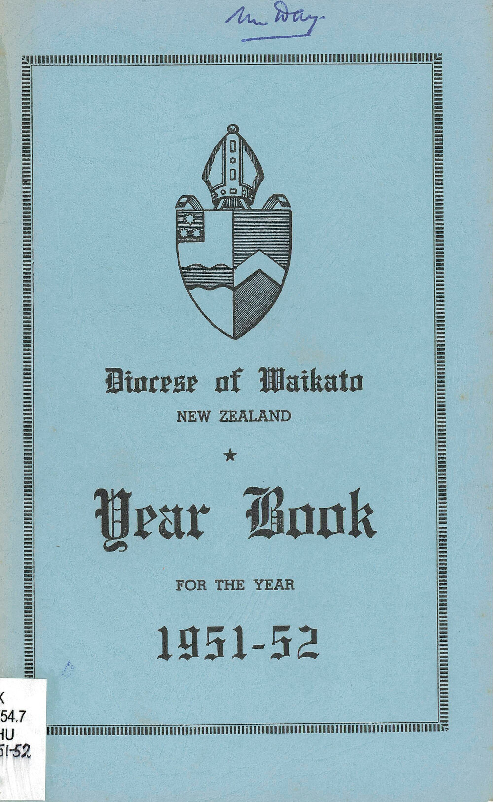 Year Book for the Diocese of Waikato 1951 - 1952