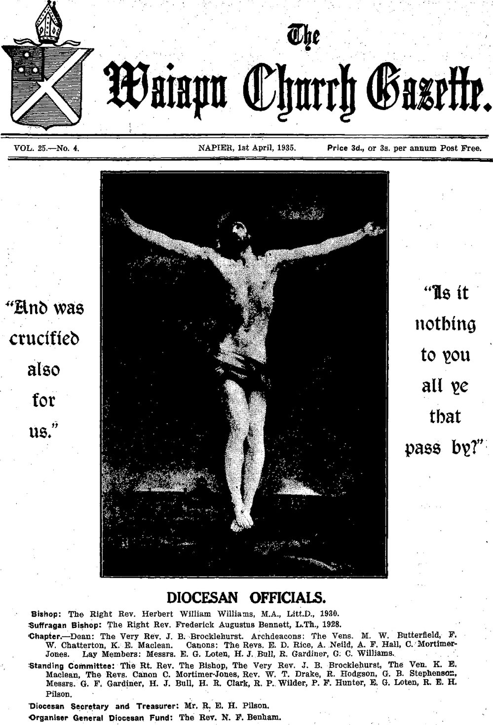The Waiapu Church Gazette: 1st April 1935
