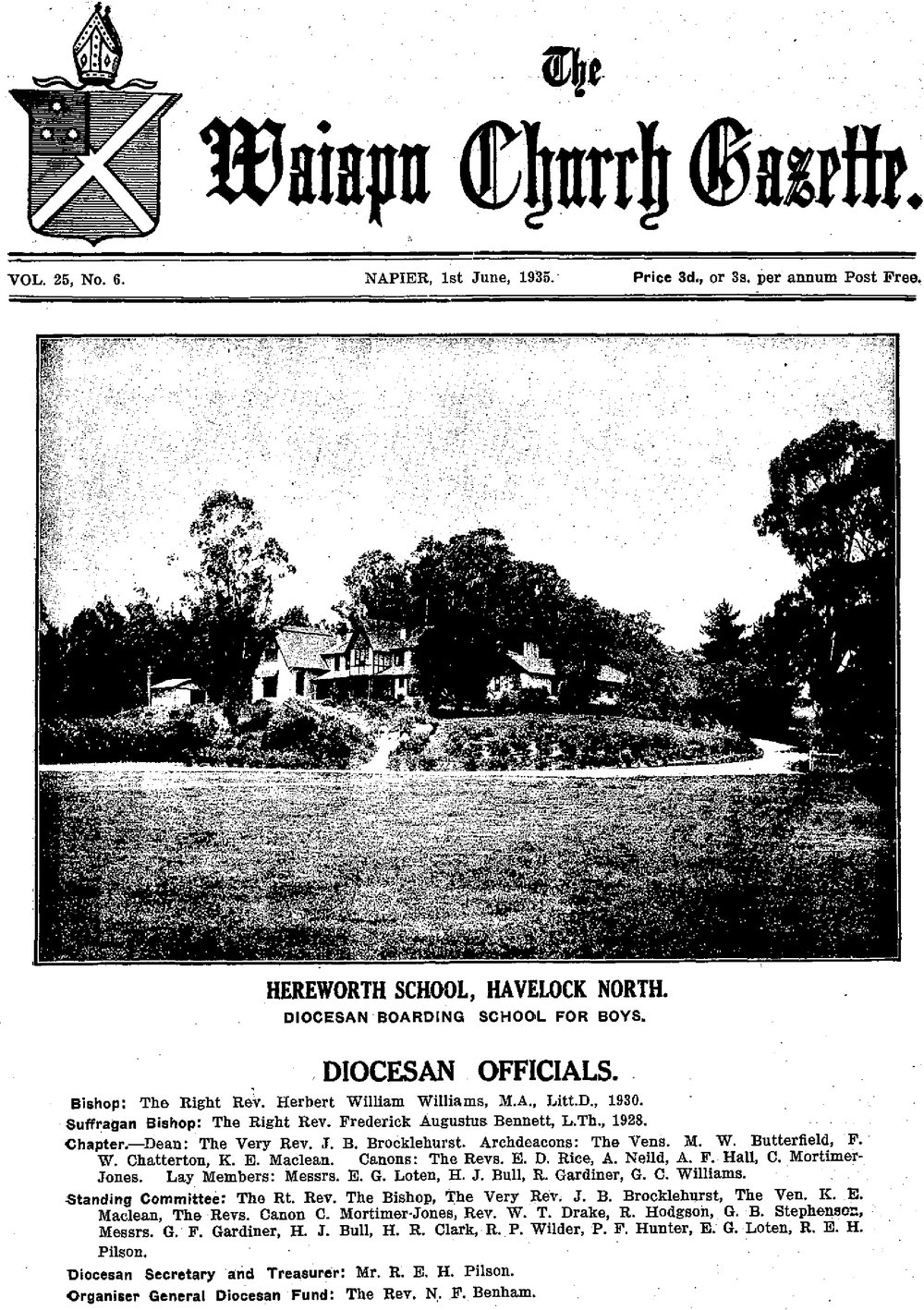 The Waiapu Church Gazette: 1st June 1935
