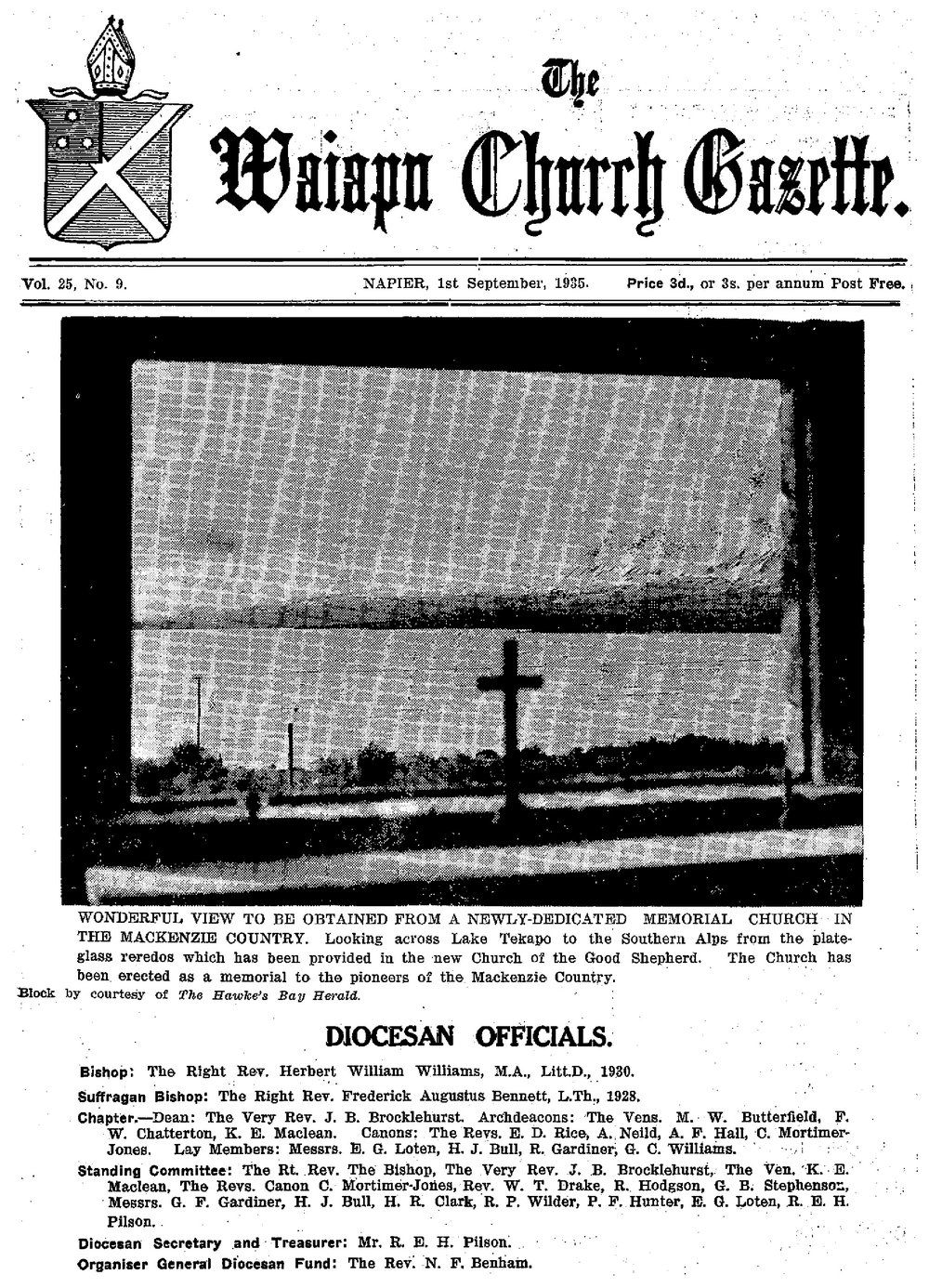 The Waiapu Church Gazette: 1st September 1935