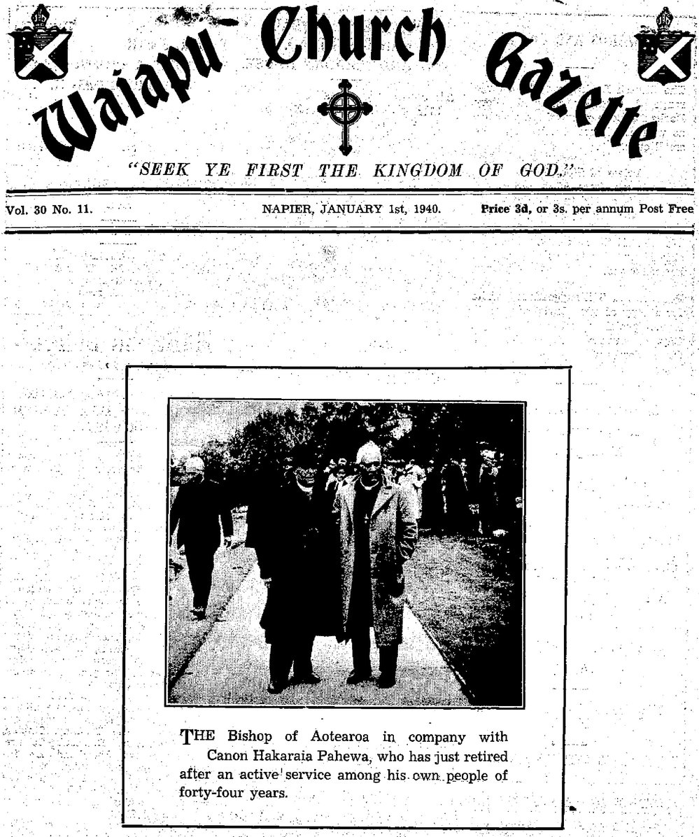 The Waiapu Church Gazette: 1st January 1940