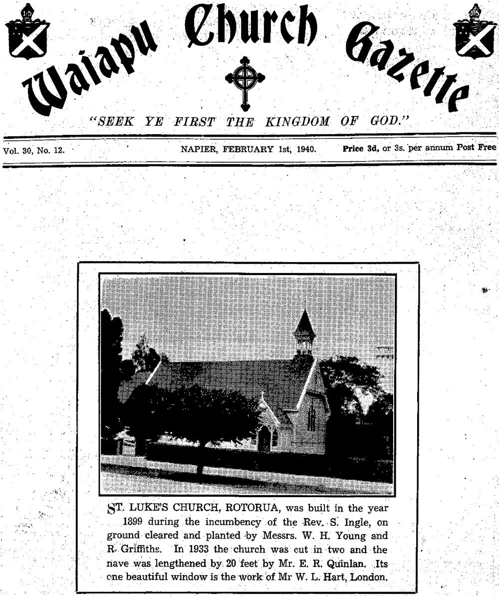 The Waiapu Church Gazette: 1st February 1940
