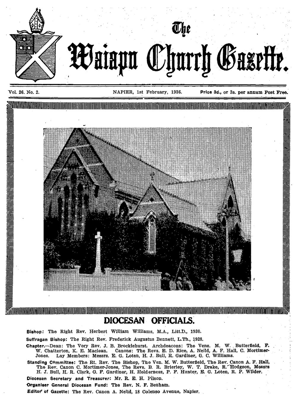 The Waiapu Church Gazette: 1st February 1936