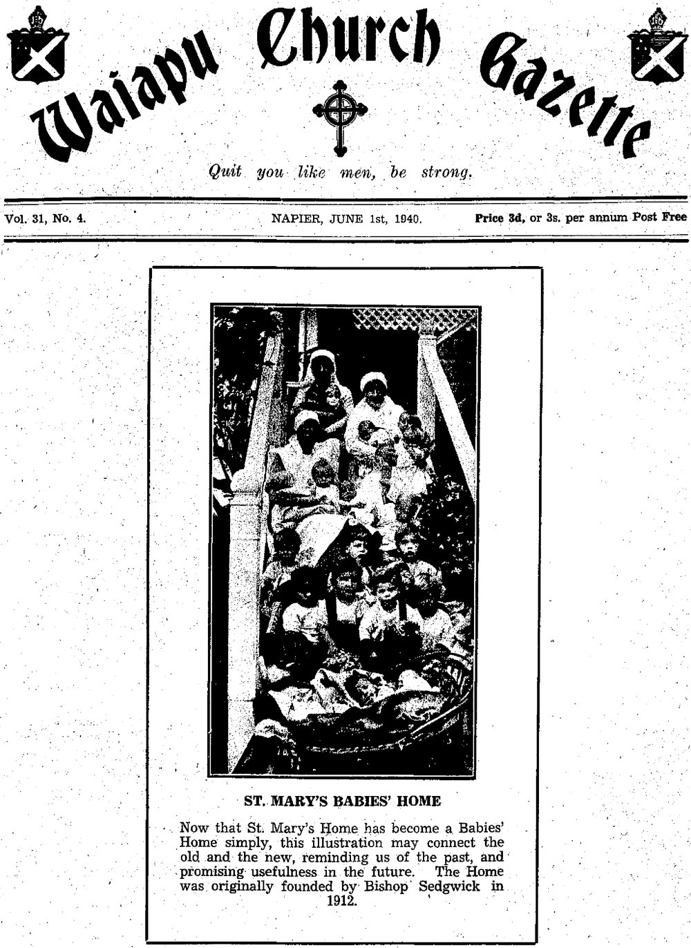 The Waiapu Church Gazette: 1st June 1940