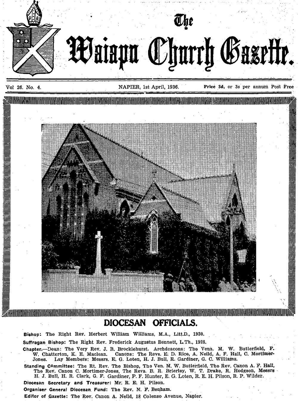 The Waiapu Church Gazette: 1st April 1936