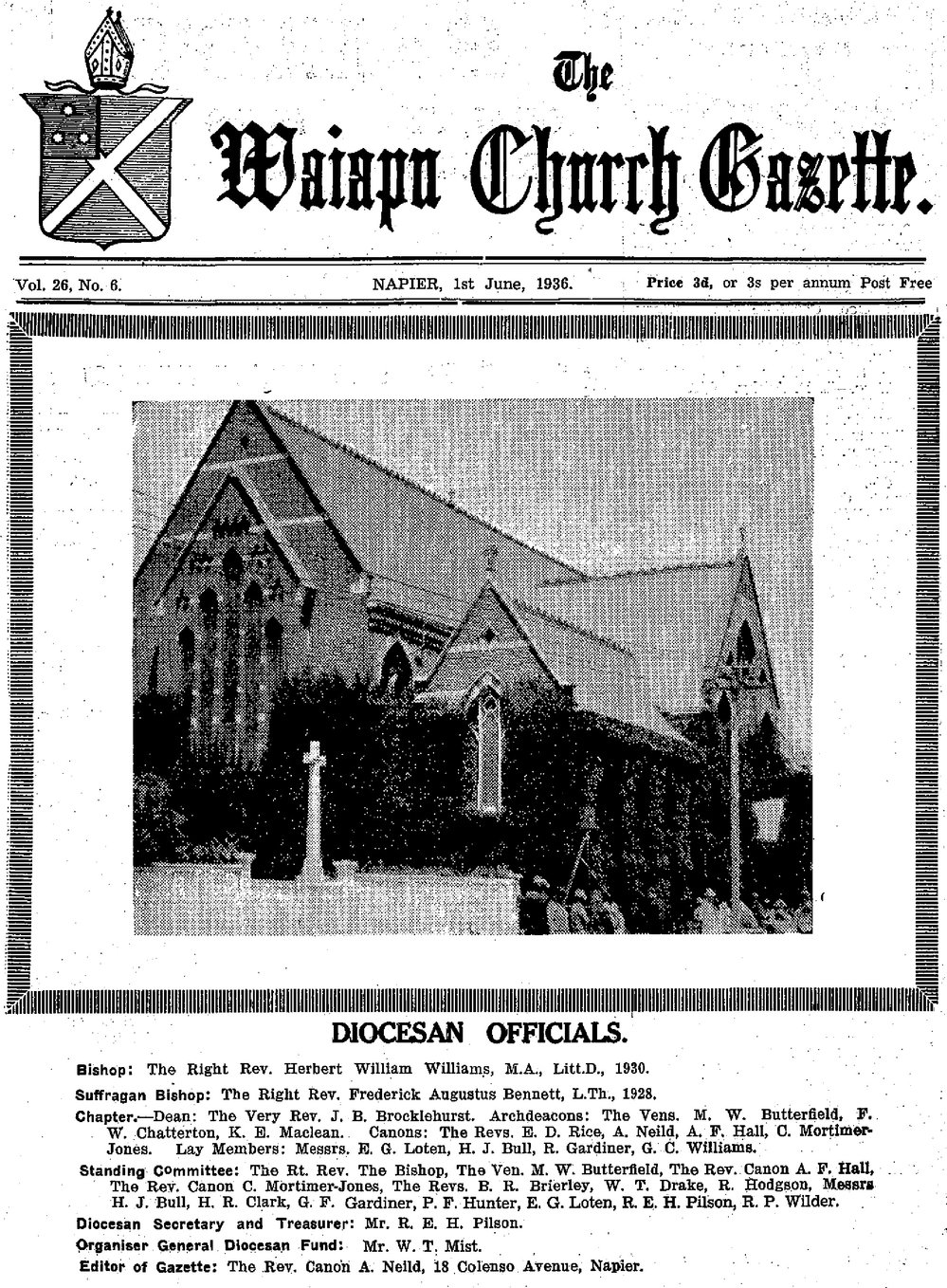 The Waiapu Church Gazette: 1st June 1936