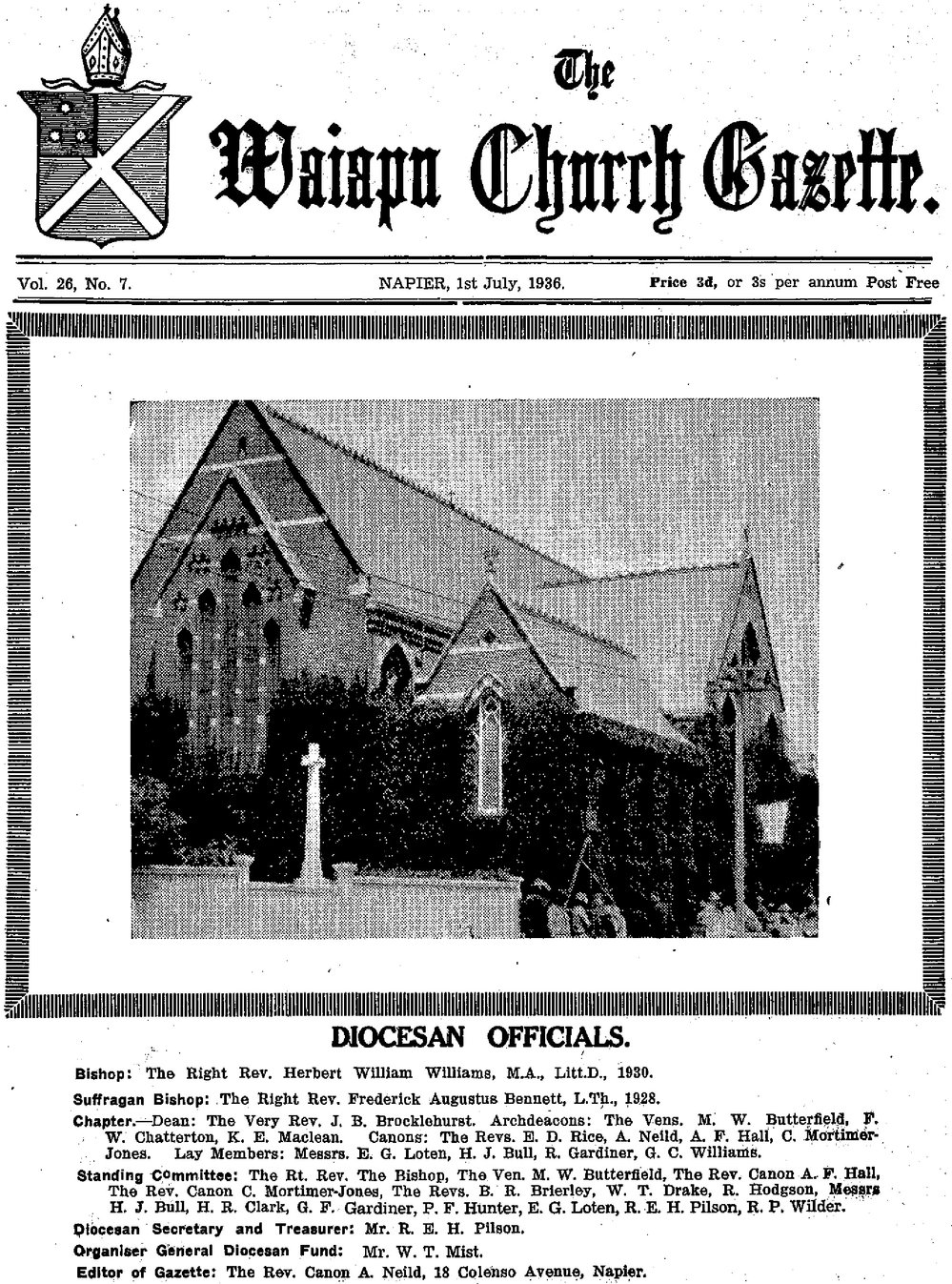 The Waiapu Church Gazette: 1st July 1936