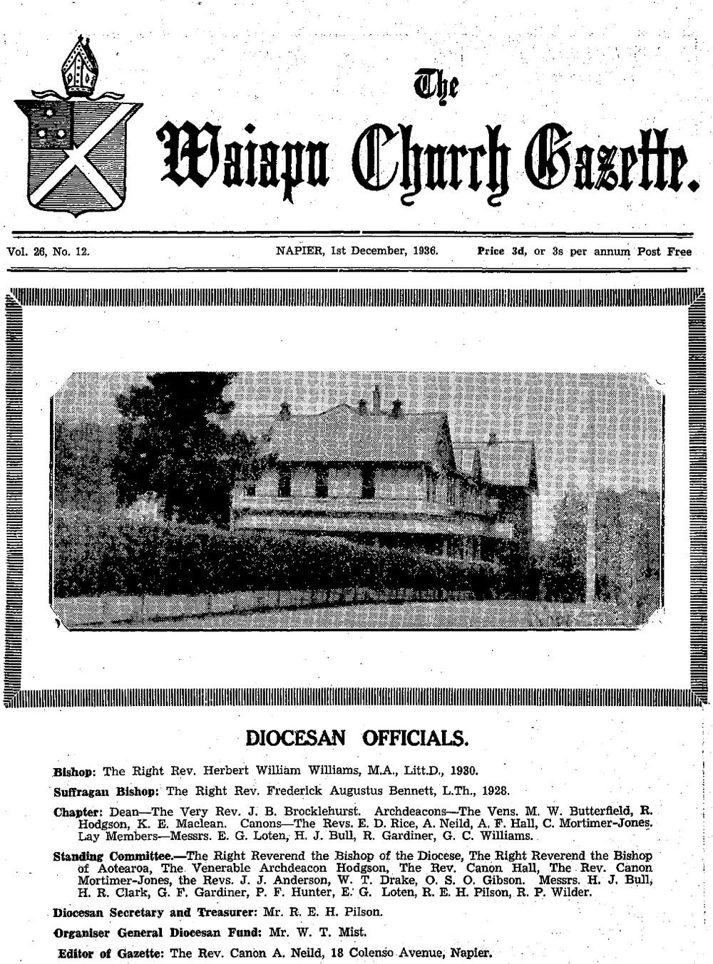 The Waiapu Church Gazette: 1st December 1936
