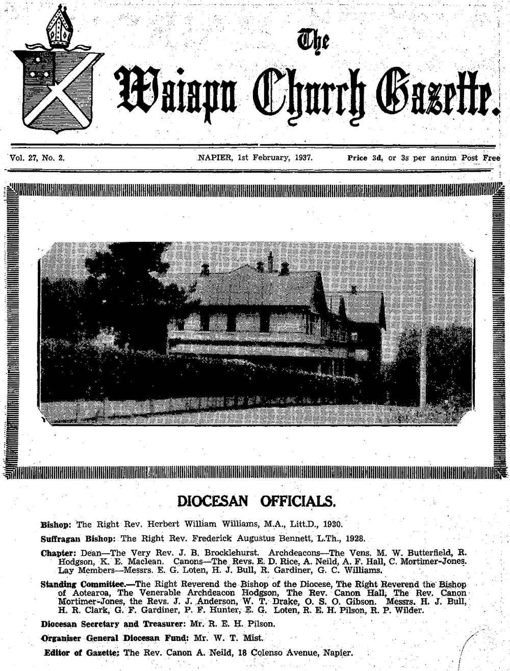 The Waiapu Church Gazette: 1st February 1937