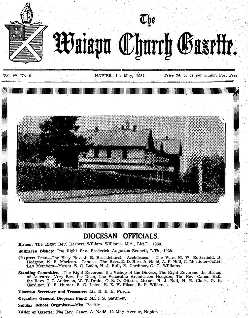 The Waiapu Church Gazette: 1st May 1937