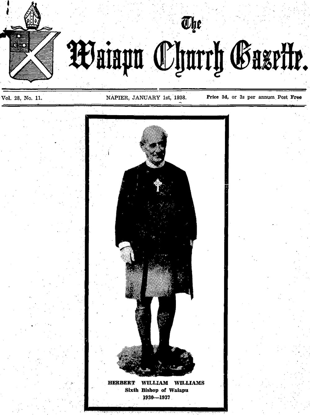The Waiapu Church Gazette: 1st January 1938