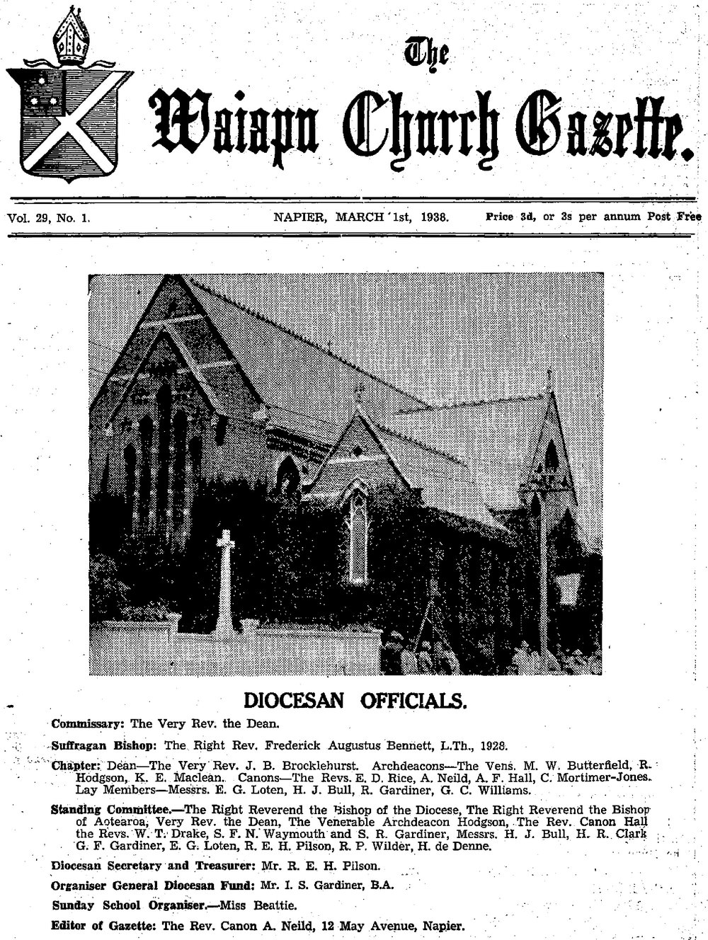The Waiapu Church Gazette: 1st March 1938
