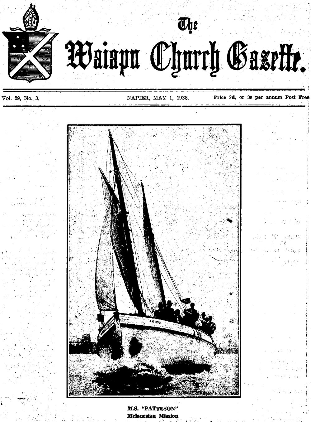 The Waiapu Church Gazette: 1st May 1938