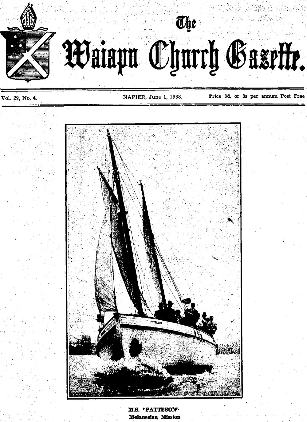The Waiapu Church Gazette: 1st June 1938