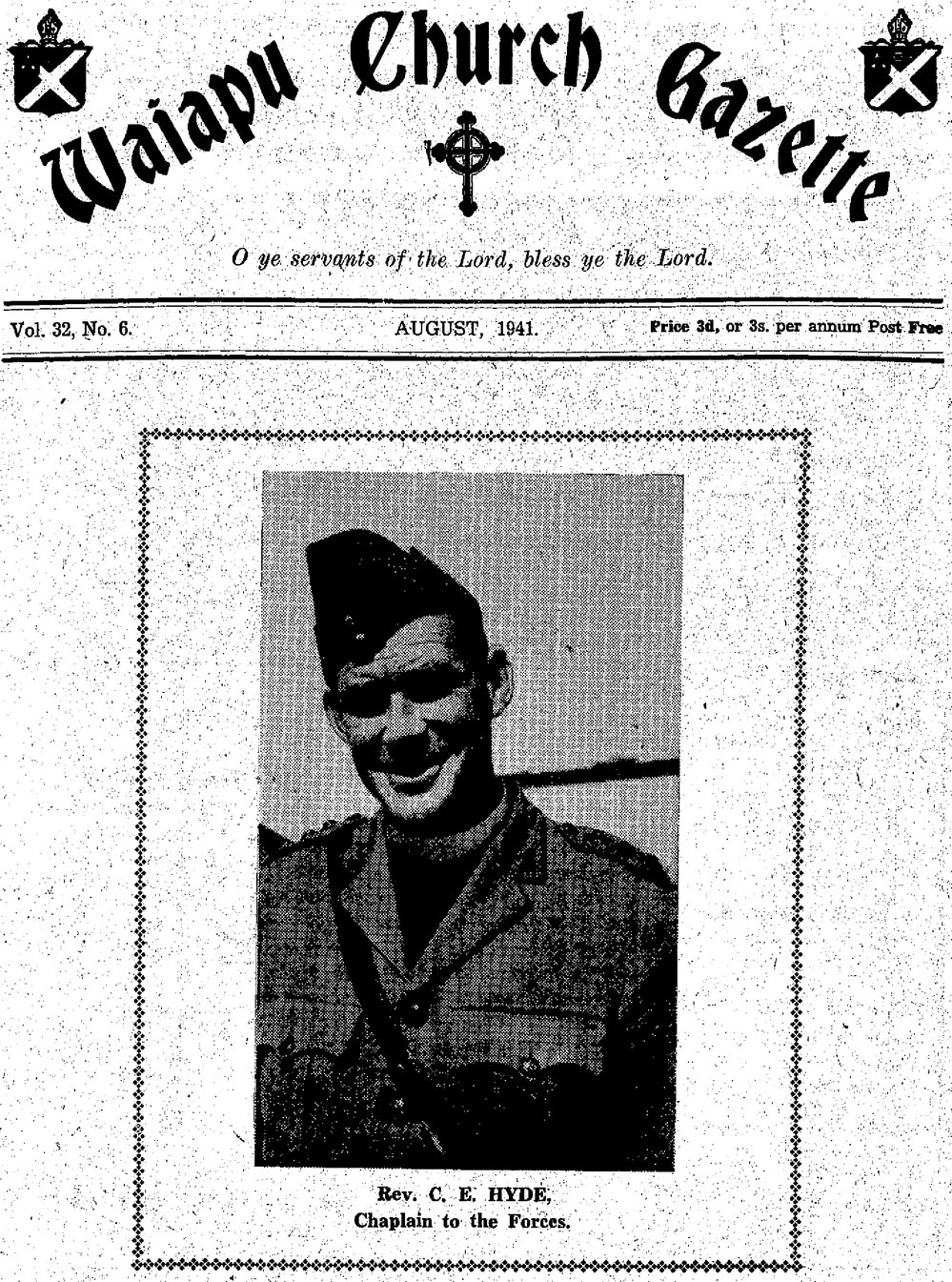 The Waiapu Church Gazette: 1st August 1941