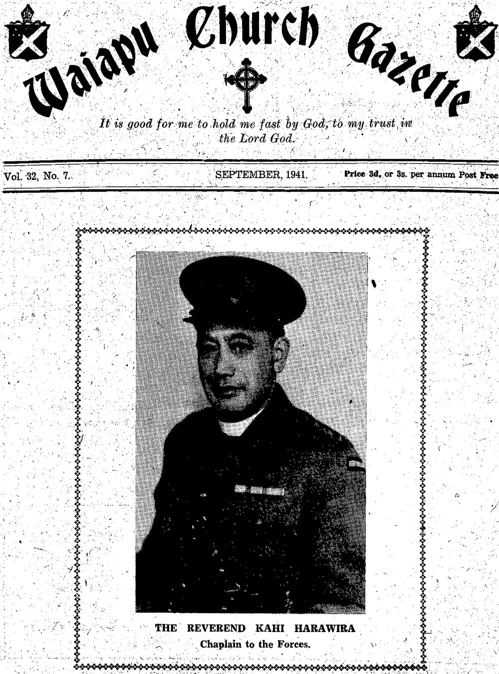 The Waiapu Church Gazette: 1st September 1941