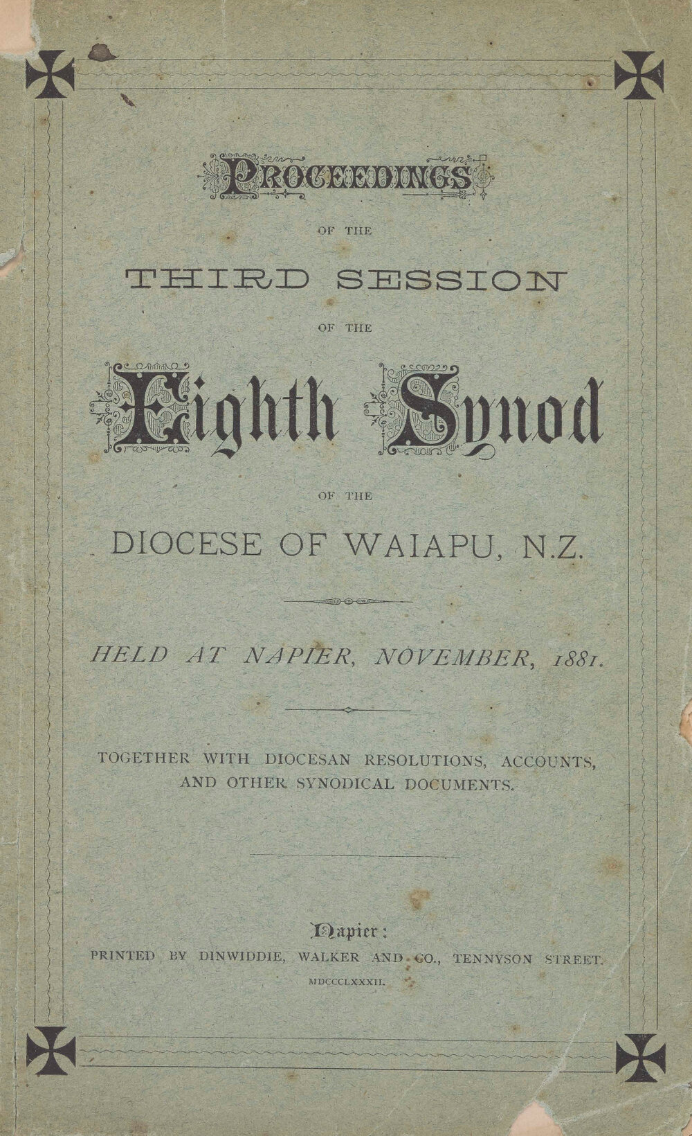 Diocese of Waiapu Synod Proceedings 1881