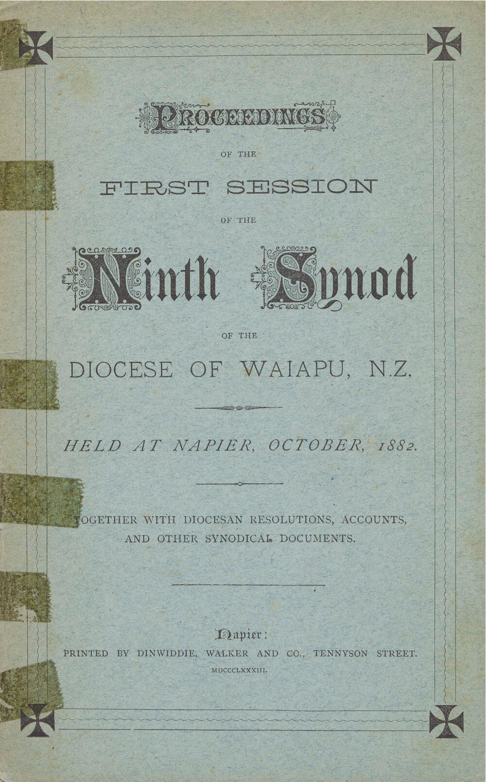Diocese of Waiapu Synod Proceedings 1882