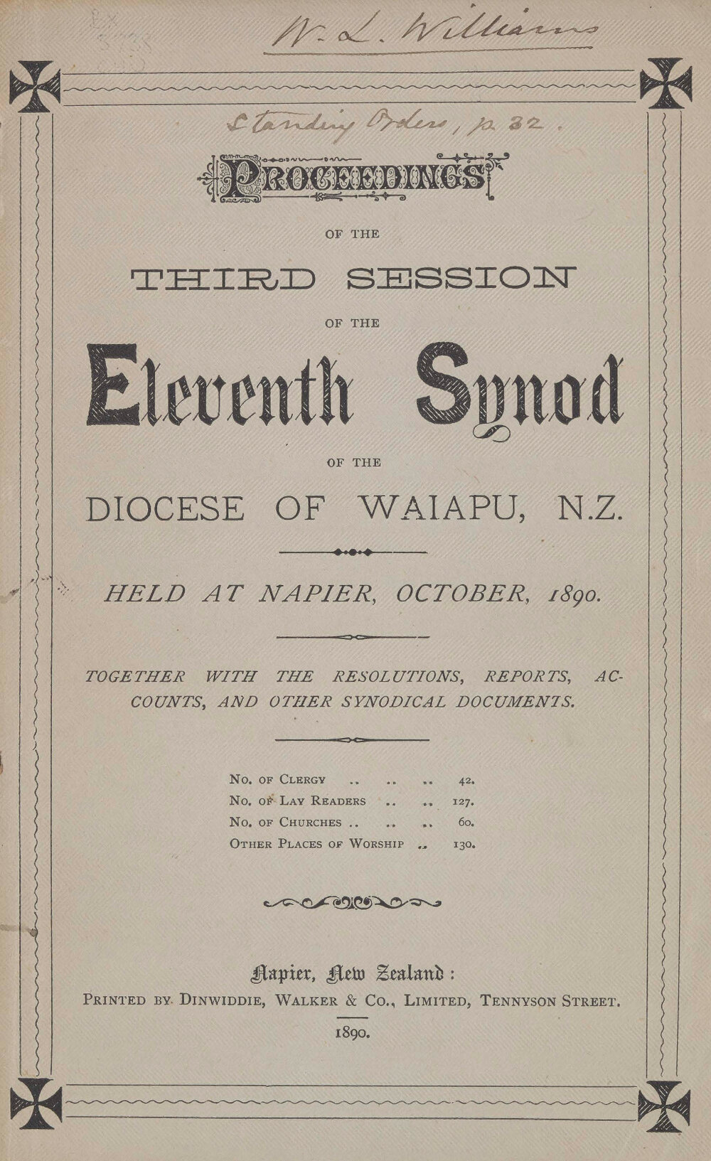 Diocese of Waiapu Synod Proceedings 1890