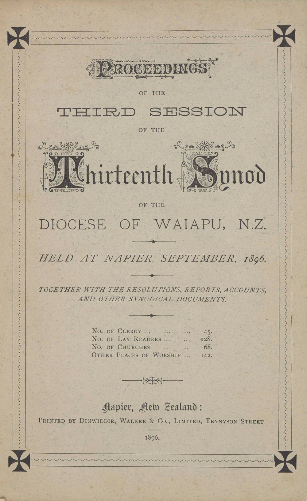Diocese of Waiapu Synod Proceedings 1896