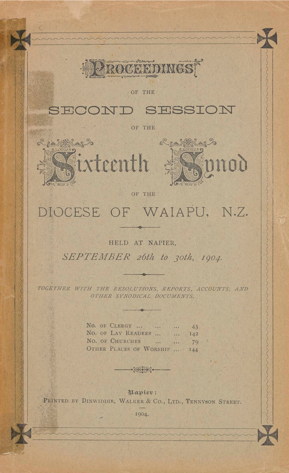 Diocese of Waiapu Synod Proceedings 1904