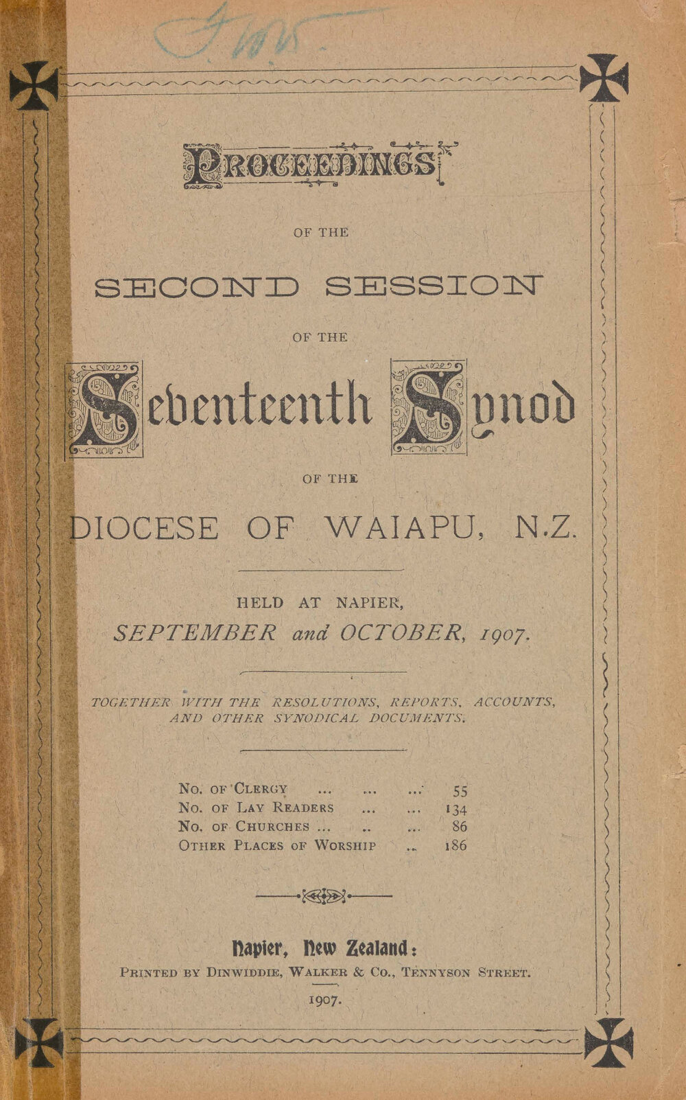 Diocese of Waiapu Synod Proceedings 1907